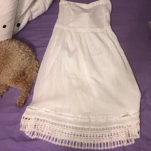 White Strapless Dress